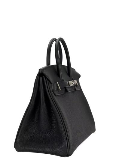 HERMES - Birkin 25 Noir 89 Togo Palladium Hardware