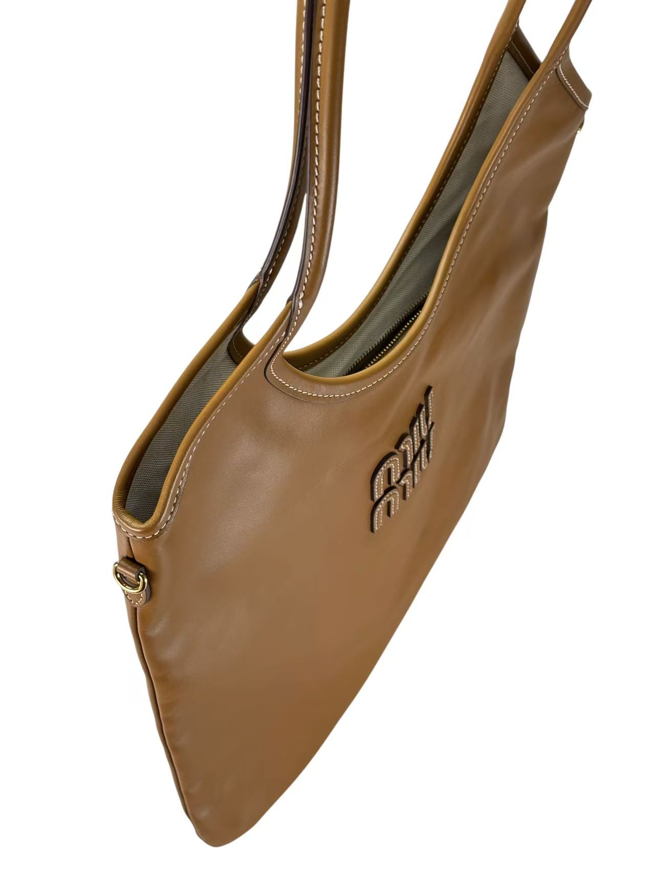MIUMIU - Brown Calfskin Ivy Tote Bag