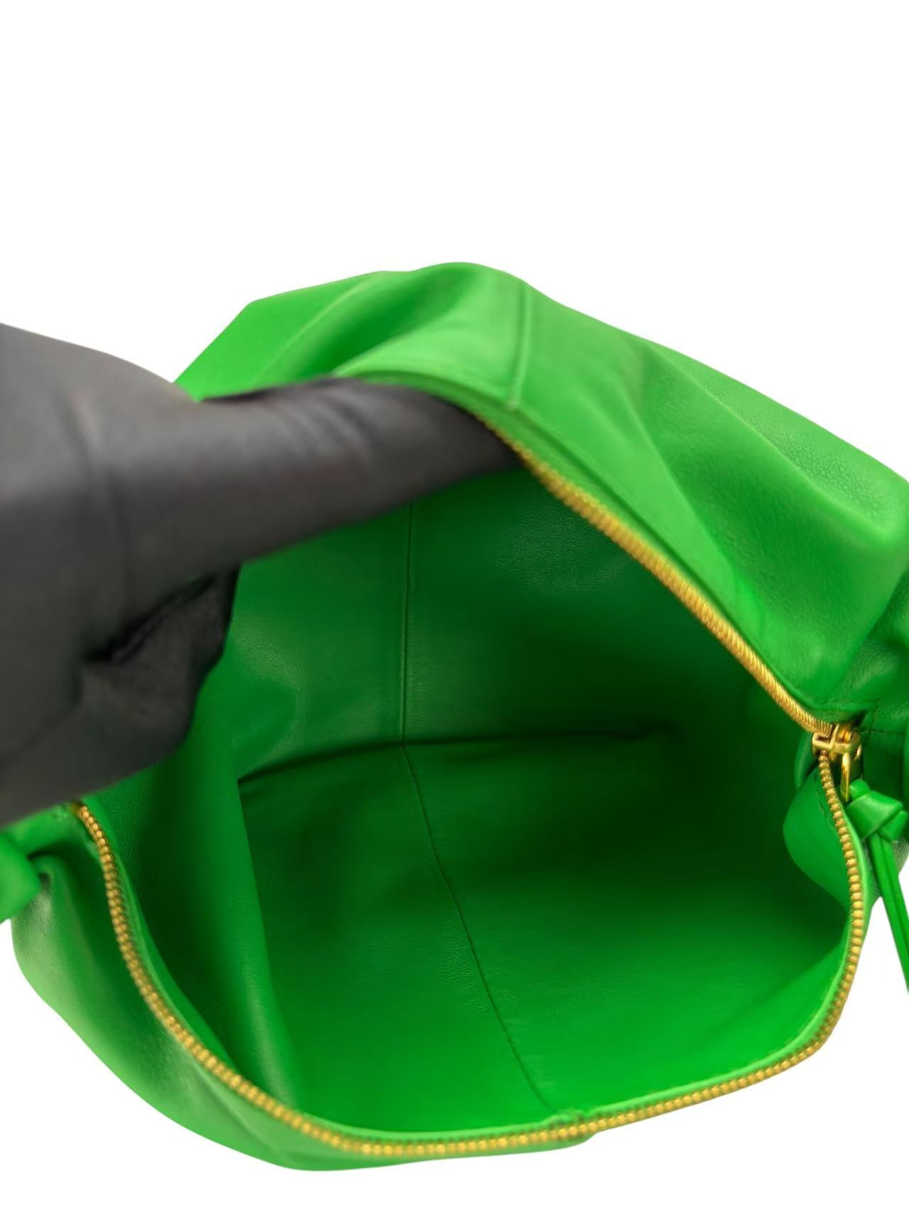 BOTTEGA VENETA - Green Calfskin Double Knot Handbag