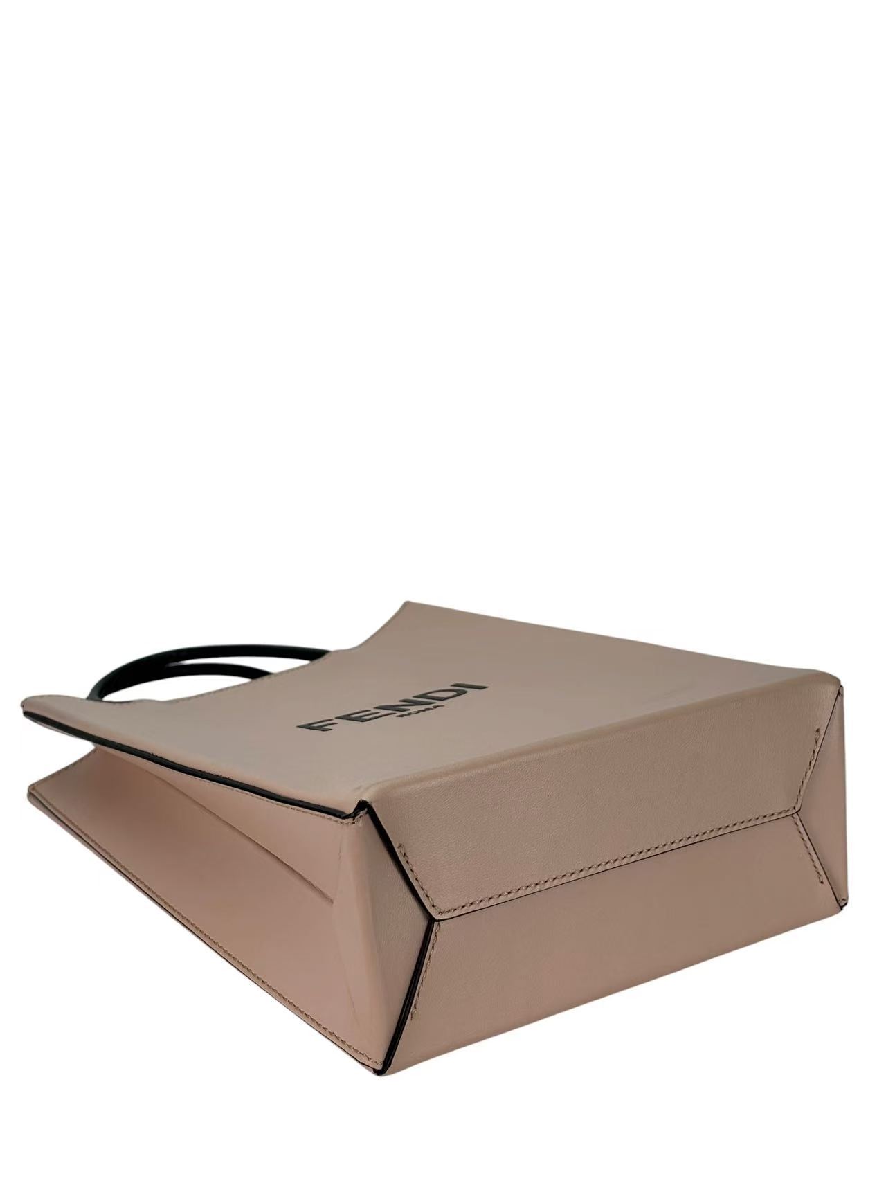 FENDI - Pink Calfskin Shopping Tote Bag