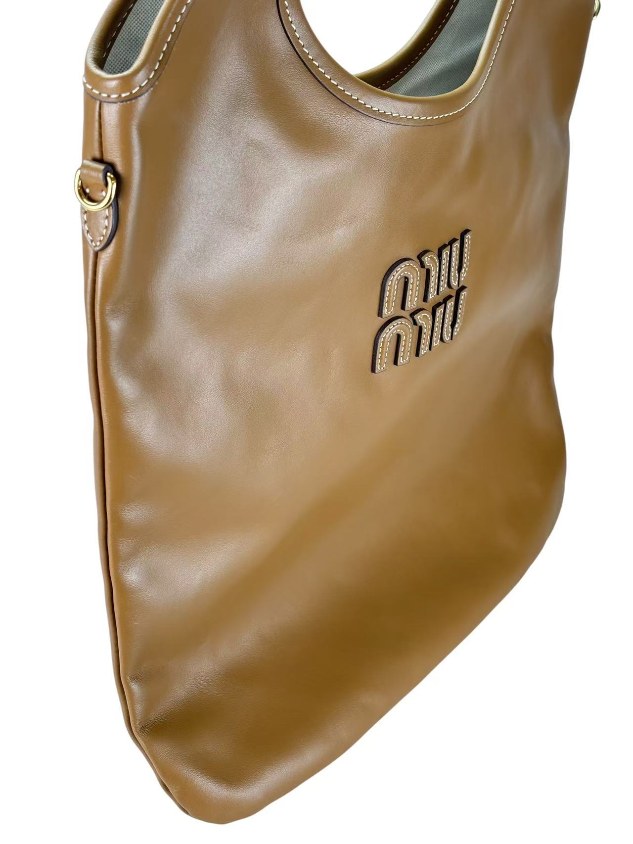 MIUMIU - Brown Calfskin Ivy Tote Bag