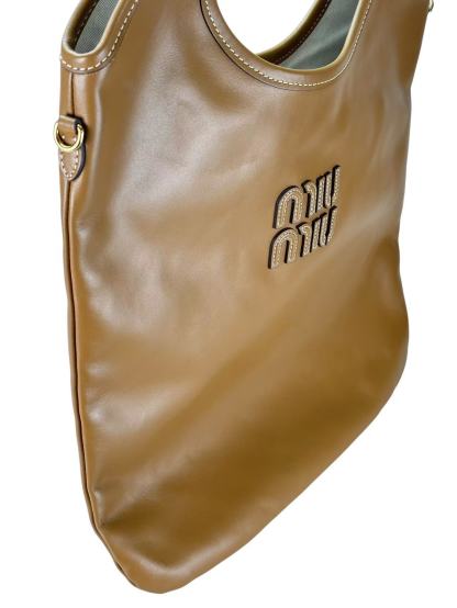 MIUMIU - Brown Calfskin Ivy Tote Bag
