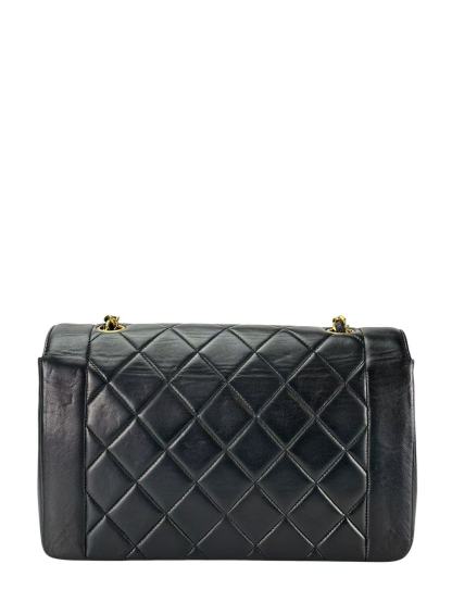 CHANEL - Black Lambskin Medium Diana Shoulder Bag