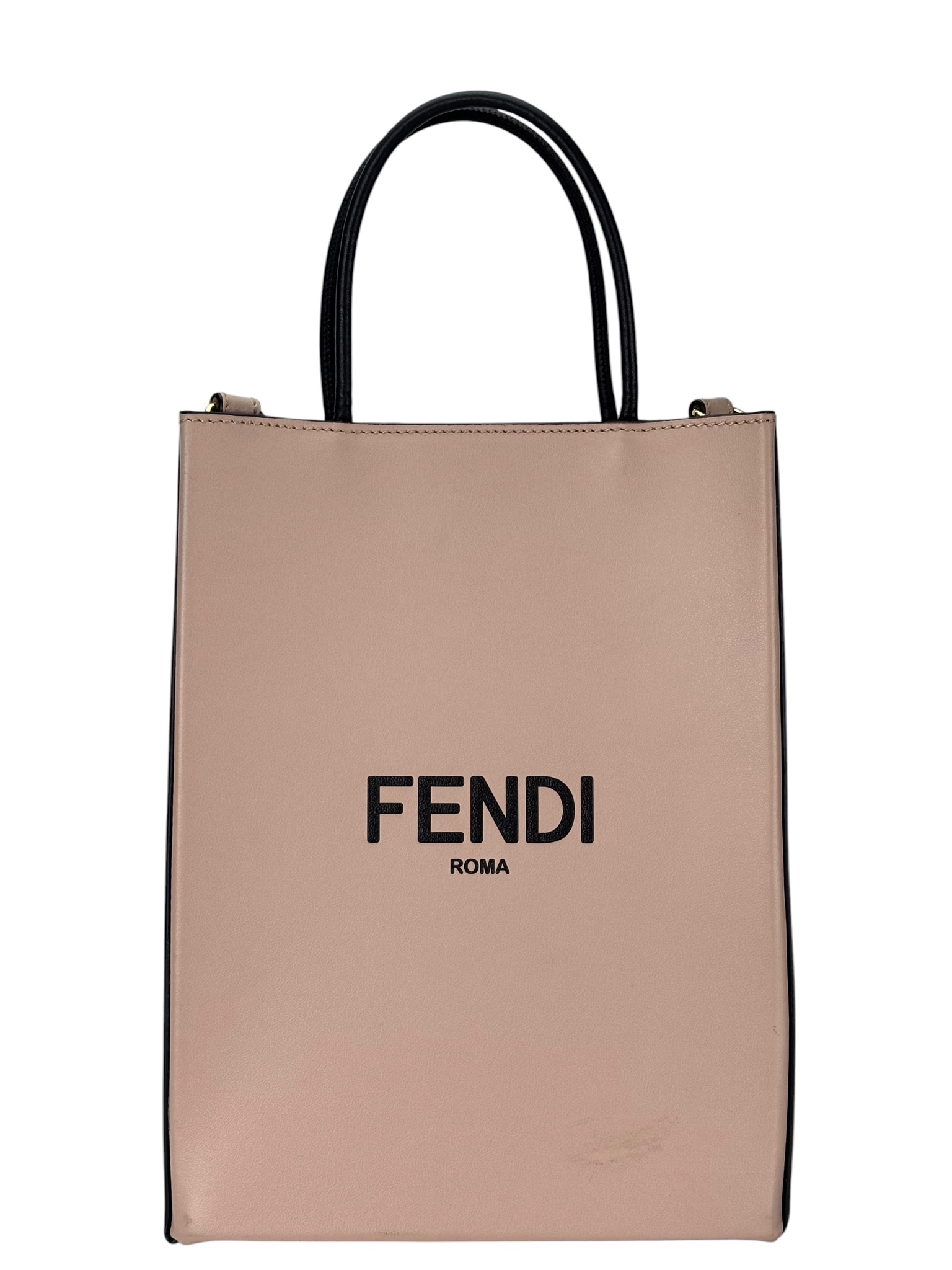 FENDI - Pink Calfskin Shopping Tote Bag