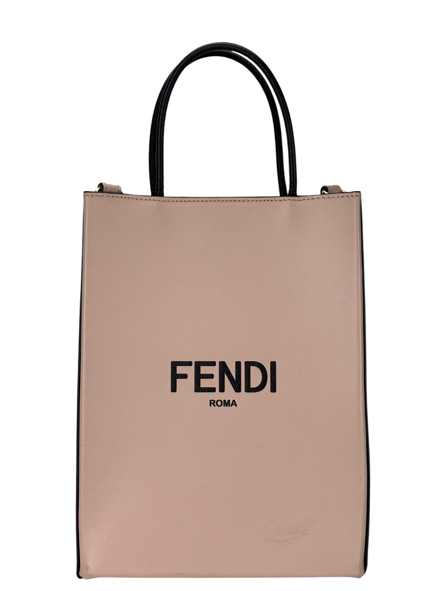 FENDI - Pink Calfskin Shopping Tote Bag