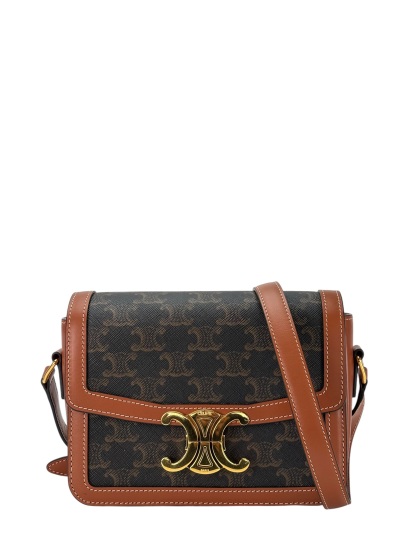 CELINE - Brown PVC Triomphe Shoulder Bag