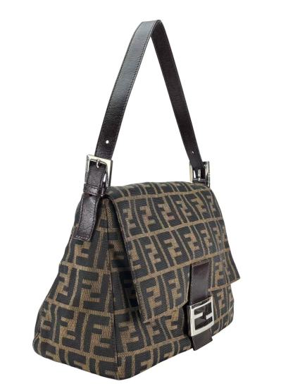 FENDI - Zucca Medium Mamma Baguette Bag Sliver Hardware