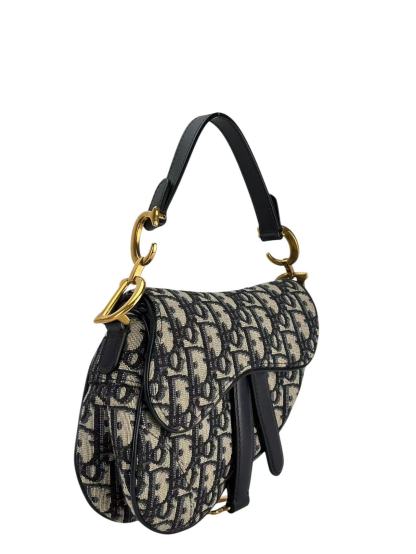 CHRISTIAN DIOR - Saddle Pochette Oblique Jacquard