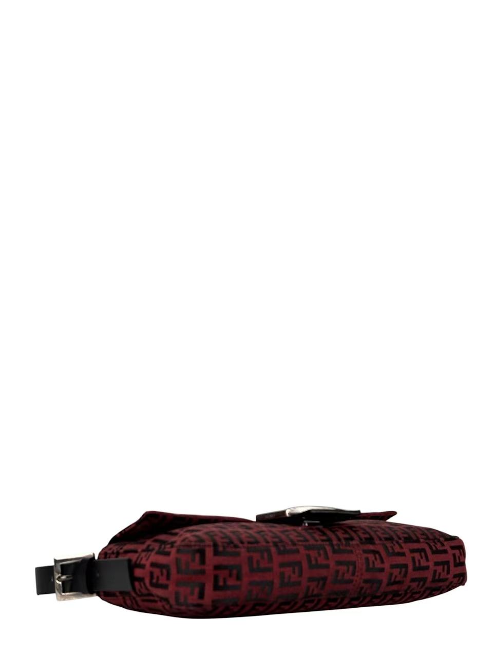 FENDI - Red Zucchino Canvas Baguette Shoulder Bag