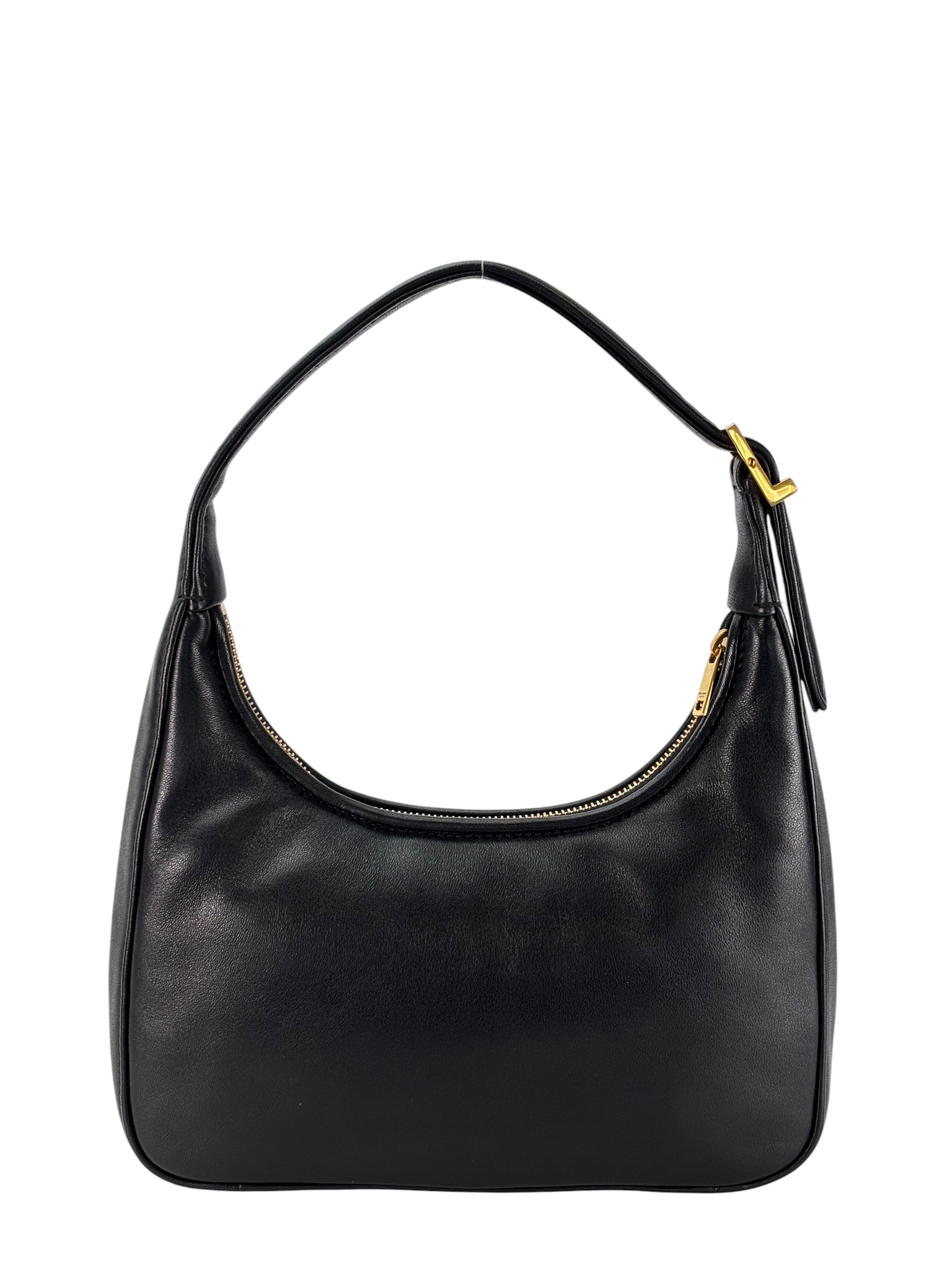 SAINT LAURENT - Black Lambskin Calypso YSL Hobo Bag