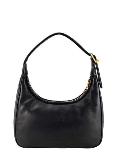 SAINT LAURENT - Black Lambskin Calypso YSL Hobo Bag