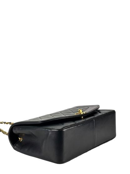 CHANEL - Black Lambskin Medium Diana Shoulder Bag