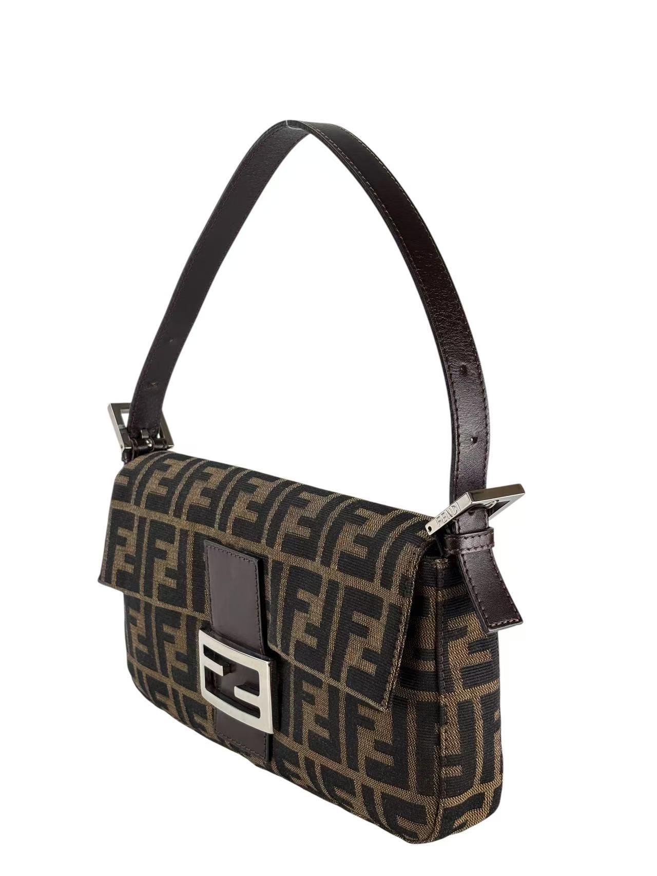 FENDI - Zucca Medium Mamma Baguette Bag Brown