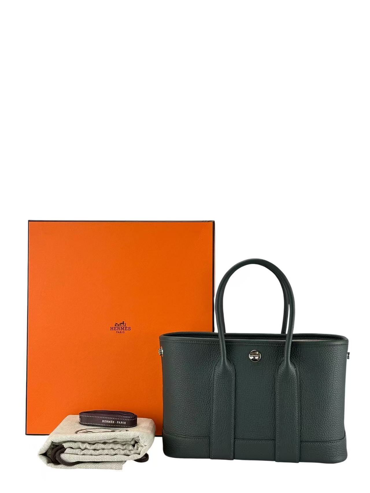 HERMES - Garden Party 23 Vert Mangrove Negonda – Camellia Vintage
