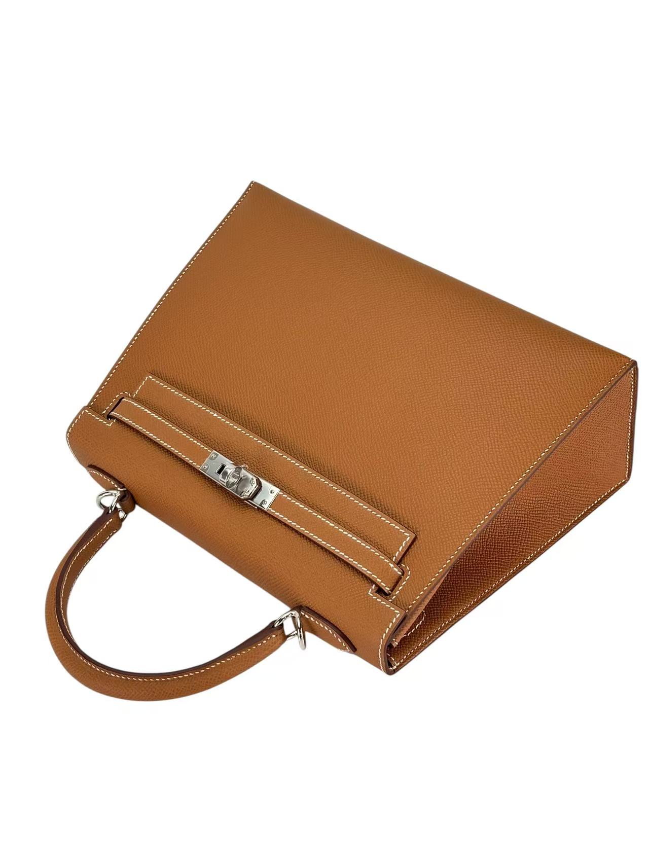 HERMES - Kelly 25 Gold Epsom Palladium Hardware