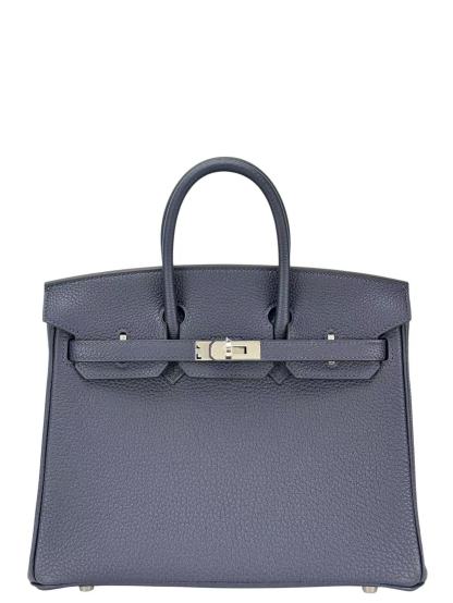 HERMES - Birkin 25 Blue Nuit （2Z）Togo Palladium Hardware 
