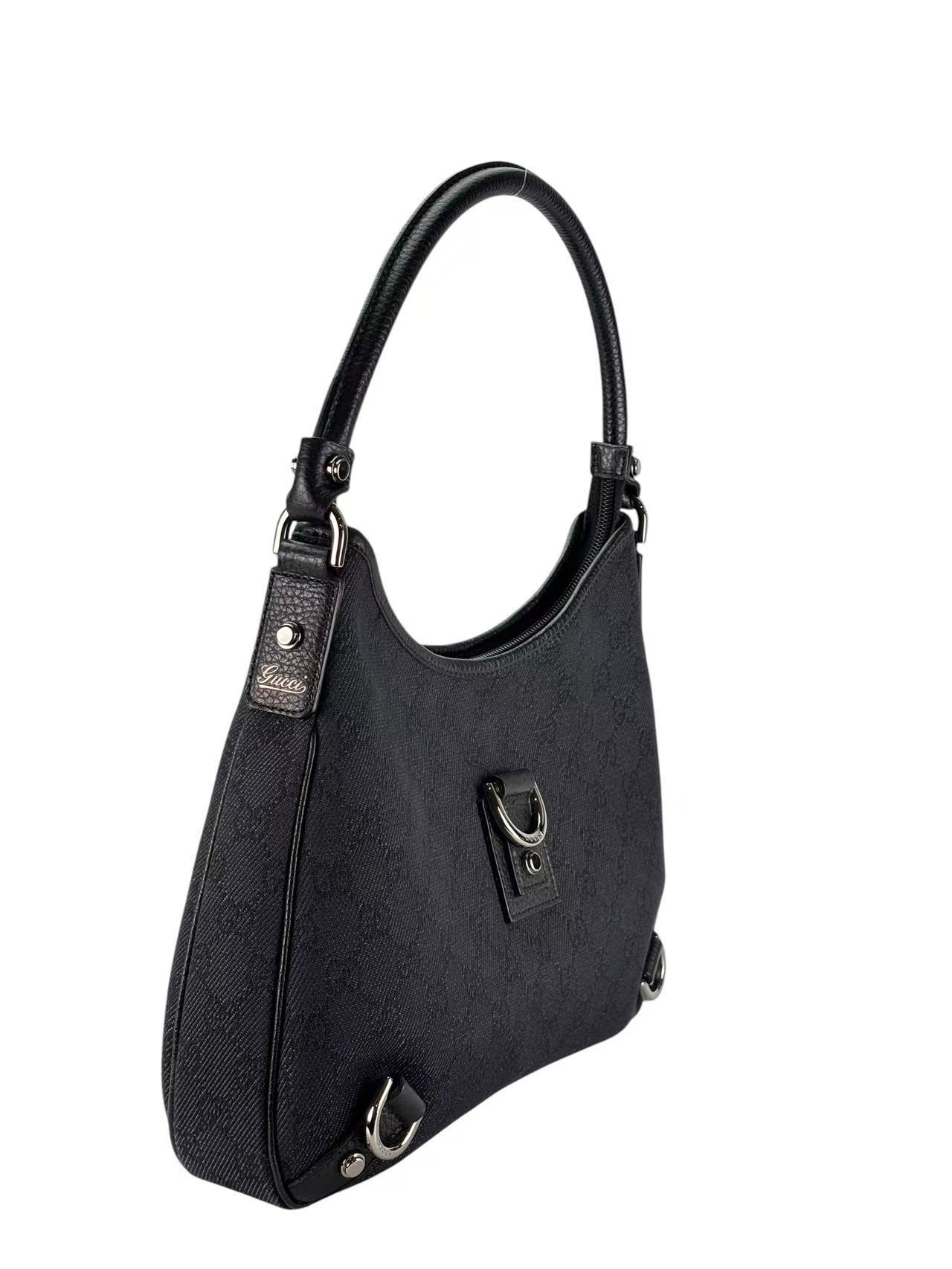 GUCCI - Black Ophidia Abbey Guccissima Semi Shoulder Bag