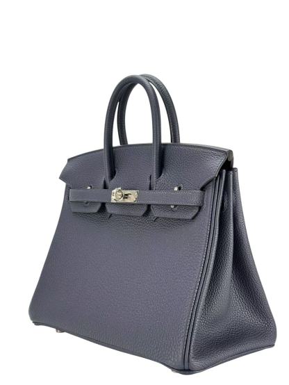 HERMES - Birkin 25 Blue Nuit （2Z）Togo Palladium Hardware 