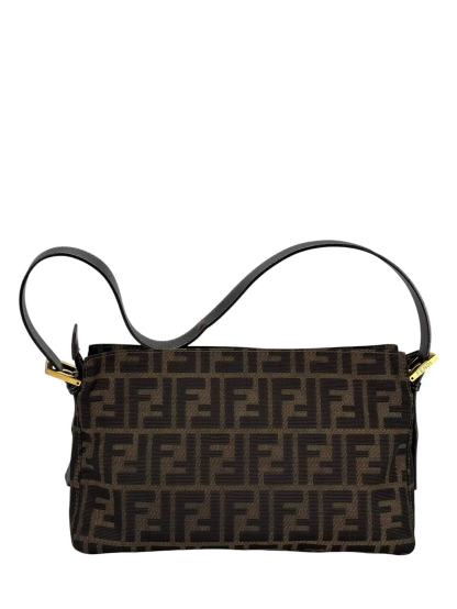 FENDI - Mamma Baguette Zucca Shoulder Bag Gold Hardware