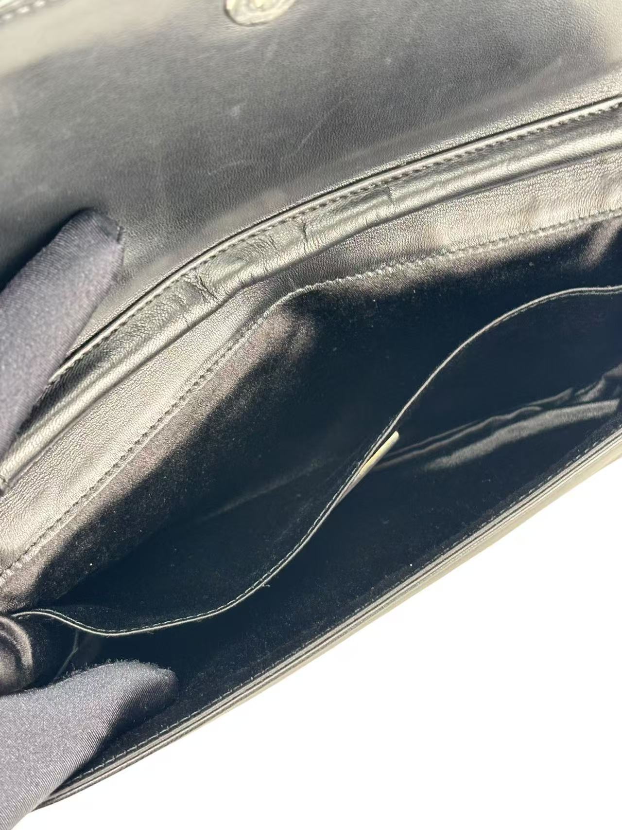 CHANEL - Matelasse Chain Shoulder Bag Butterfly Black Lambskin Sliver Hardware