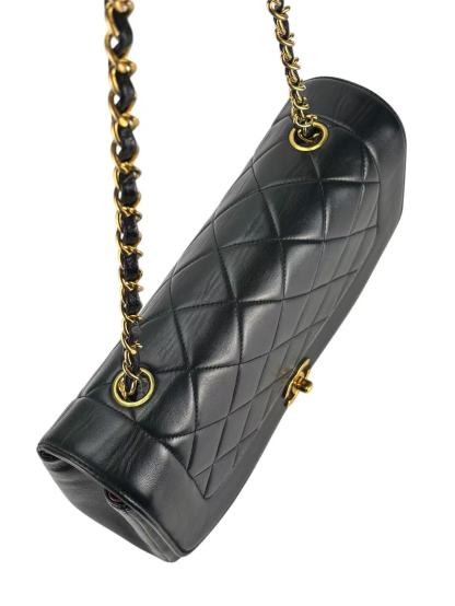 CHANEL - Black Lambskin Medium Diana Shoulder Bag