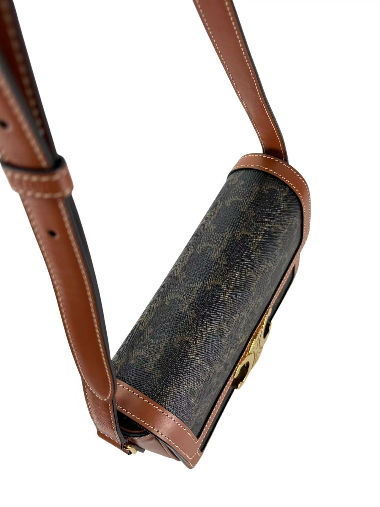 CELINE - Brown PVC Triomphe Shoulder Bag