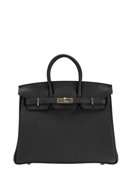 HERMES - Birkin 25 Noir 89 Togo Palladium Hardware