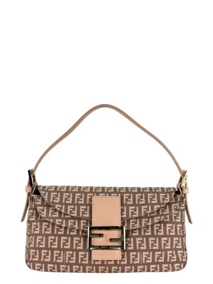FENDI - Pink Zucchino Mamma Baguette Shoulder Bag