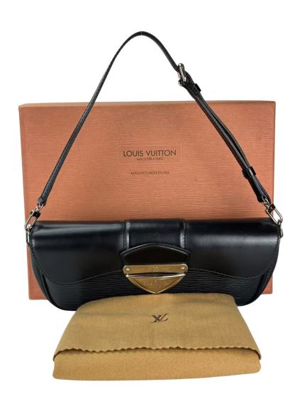 LOUIS VUITTON -  Epi Leather Pochette Montaigne Noir Shoulder Bag