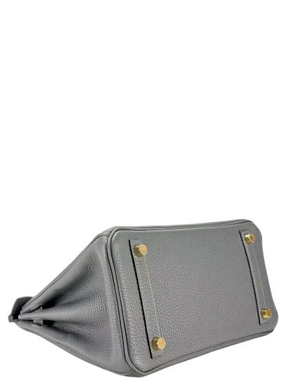 HERMES - Birkin 25  Gris Misty  Togo Gold Hardware