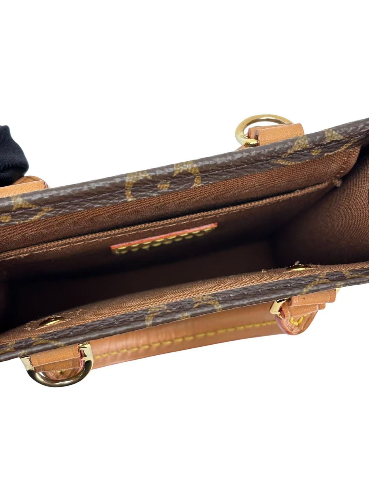LOUIS VUITTON - LV Monogram Petit Sac Plat Mini Handbag Canvas