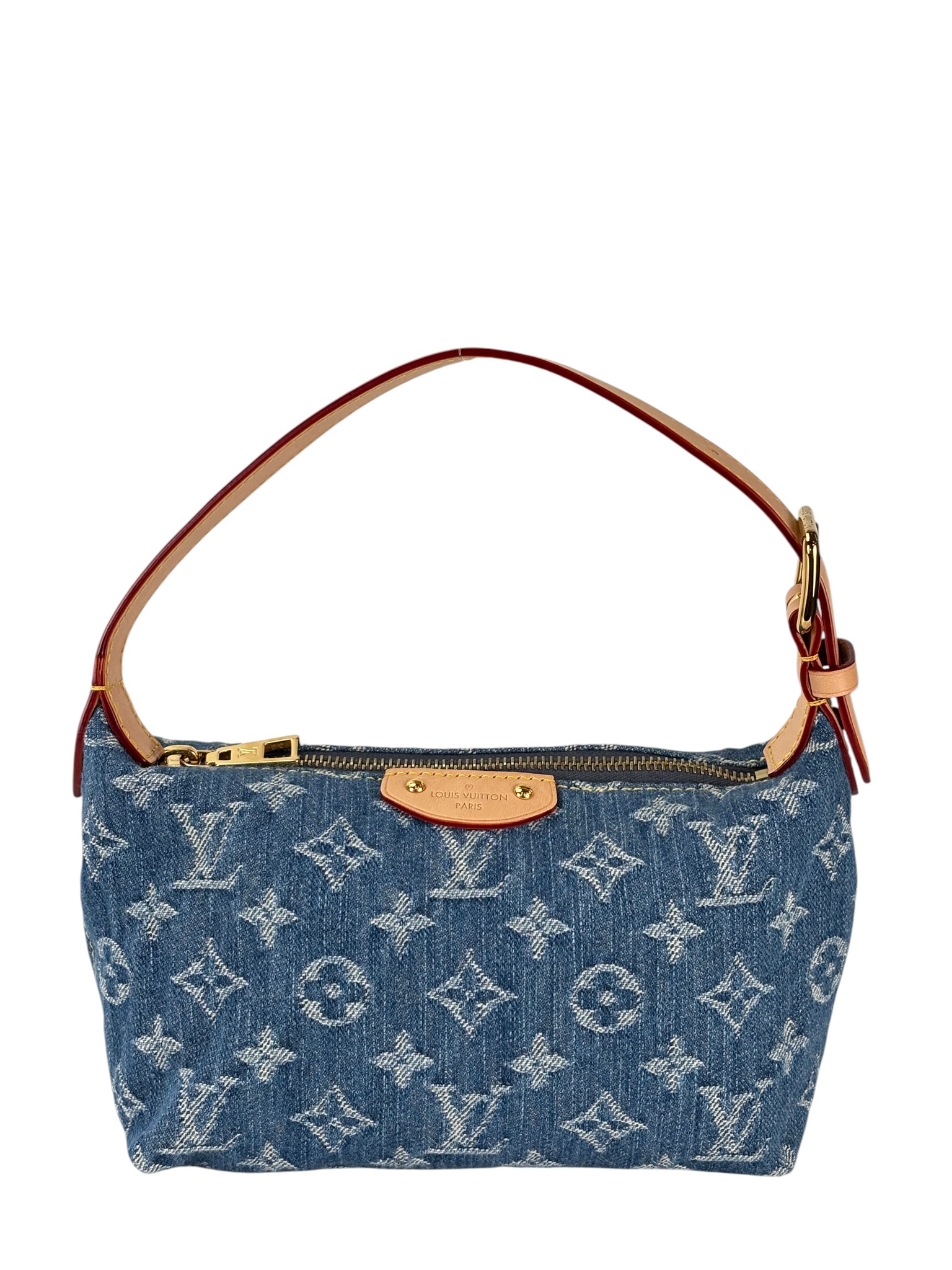 LOUIS VUITTON - Denim Monogram Pochette Hills Handbag