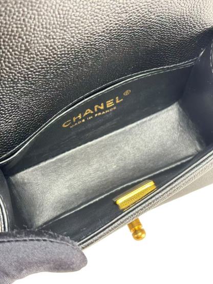 CHANEL - Small Boy Flap Bag Black Caviar Gold Hardware