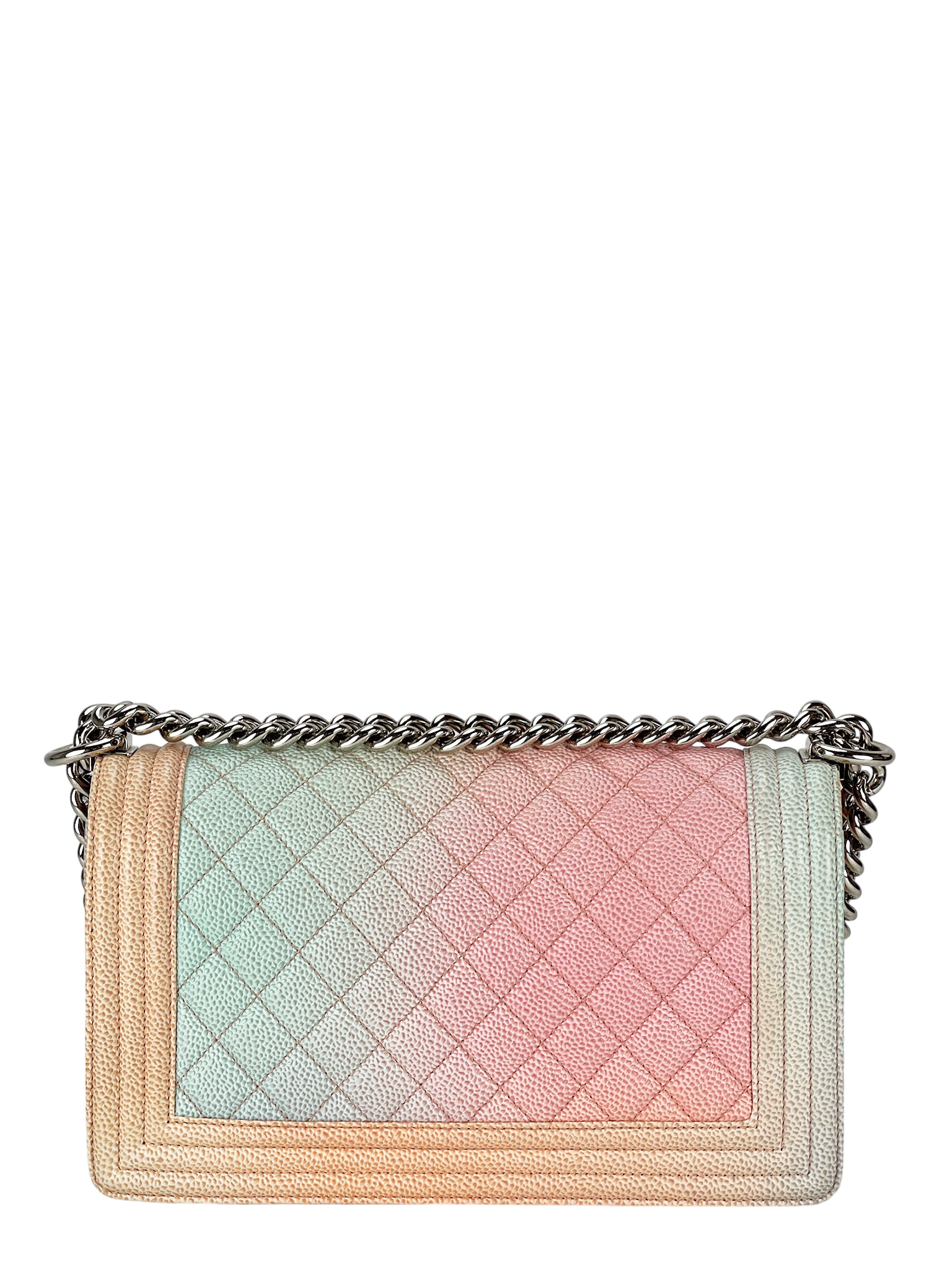CHANEL - Medium Boy Flap Bag Rainbow Caviar