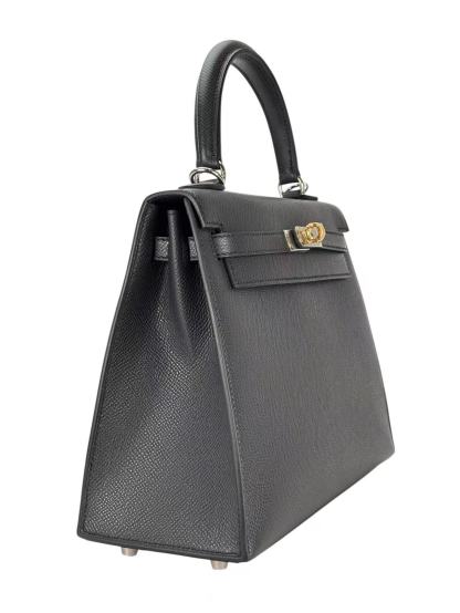 HERMES - Kelly 25 8P Plomb Epsom Electrum Hardware