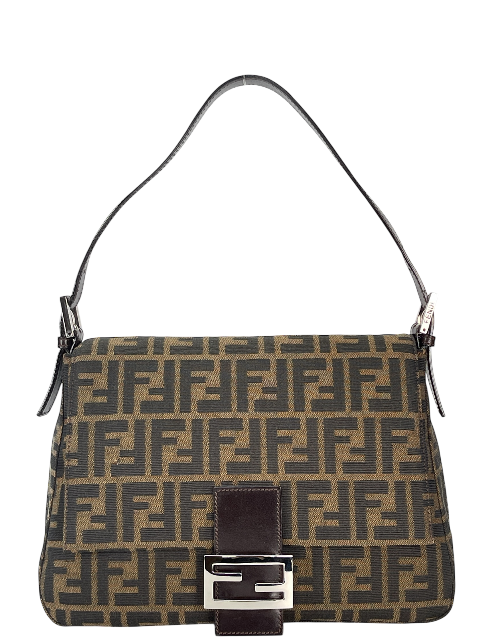 □美品□FENDI フェンディ□マンマバケット□カシミア レザー 本革 
