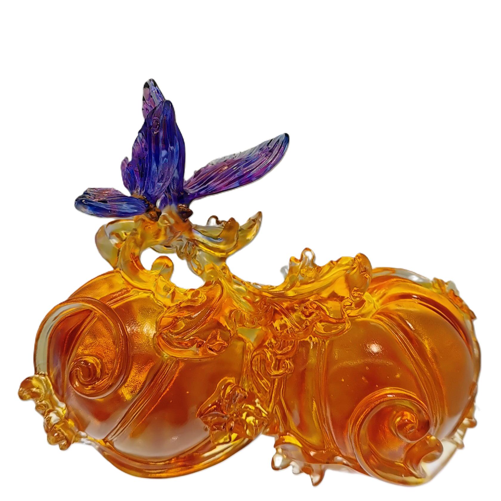 LIULI Crystal Pumpkin, Fruits of Prosperity