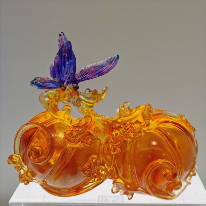 LIULI Crystal Pumpkin, Fruits of Prosperity