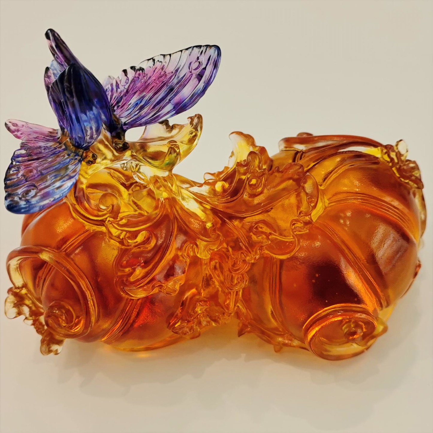 LIULI Crystal Pumpkin, Fruits of Prosperity