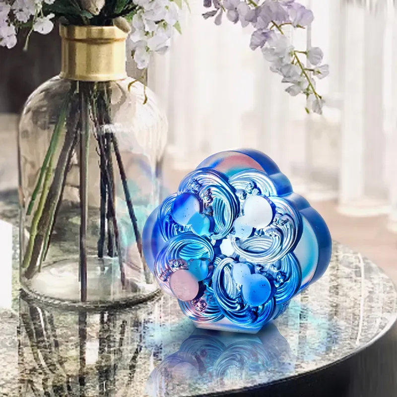 Crystal Sculpture, Hulu Gourd, Accept Fortune, Receive Blessings 