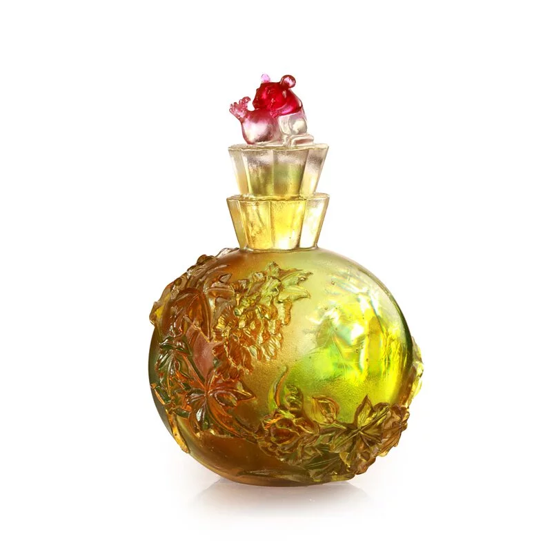 LIULI Crystal Mouse, Up Toward Luck 