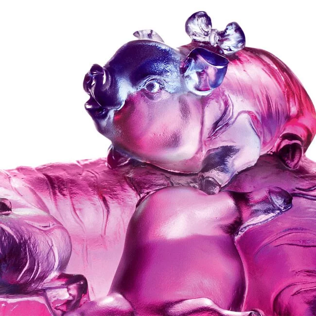 LIULI Crystal Tiger & Pig, Love Unbound 