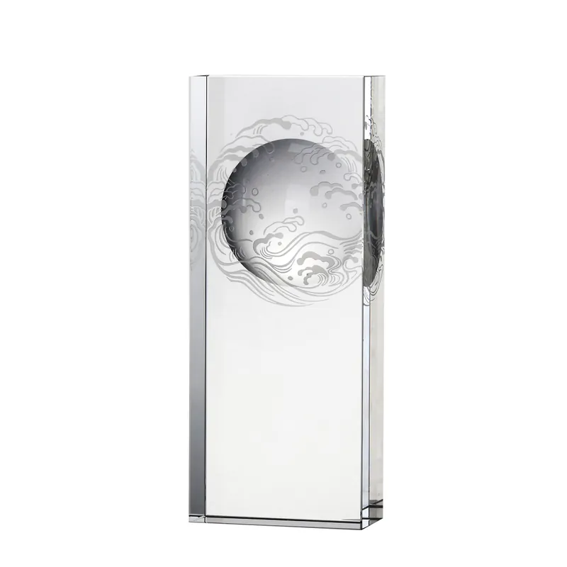 Crystal Award, Trophy, Laser Engraving, The Sunrise - 20cm