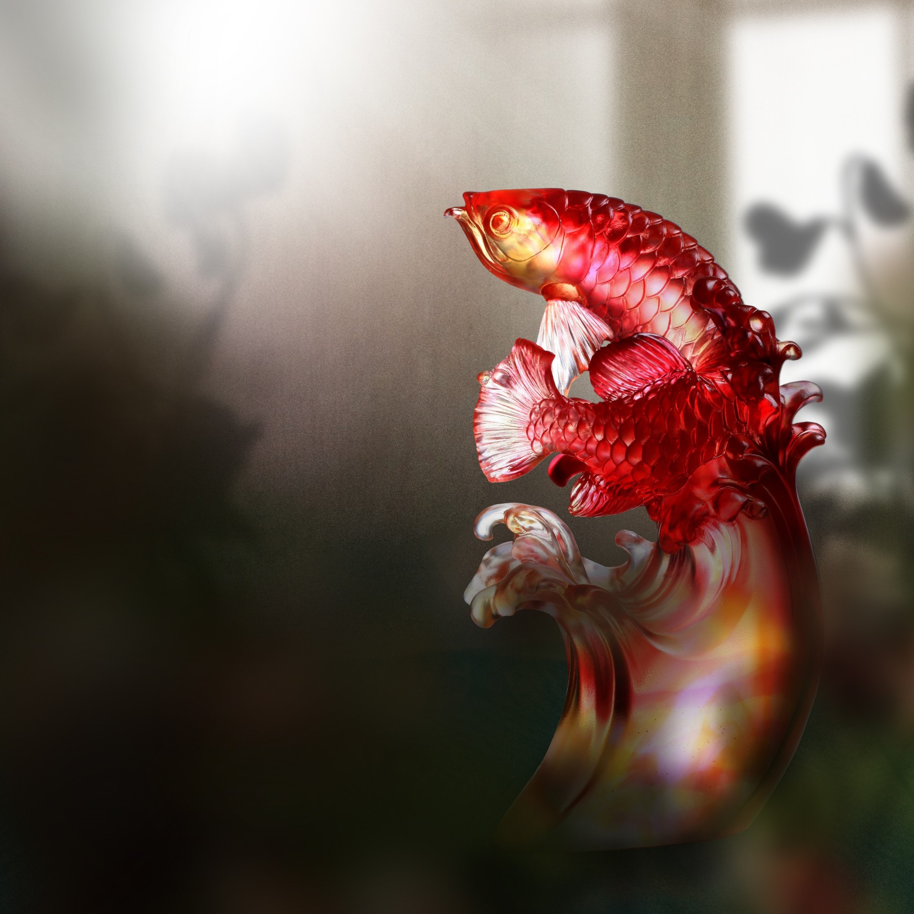LIULI Crystal Fish, Arowana, I am Triumph