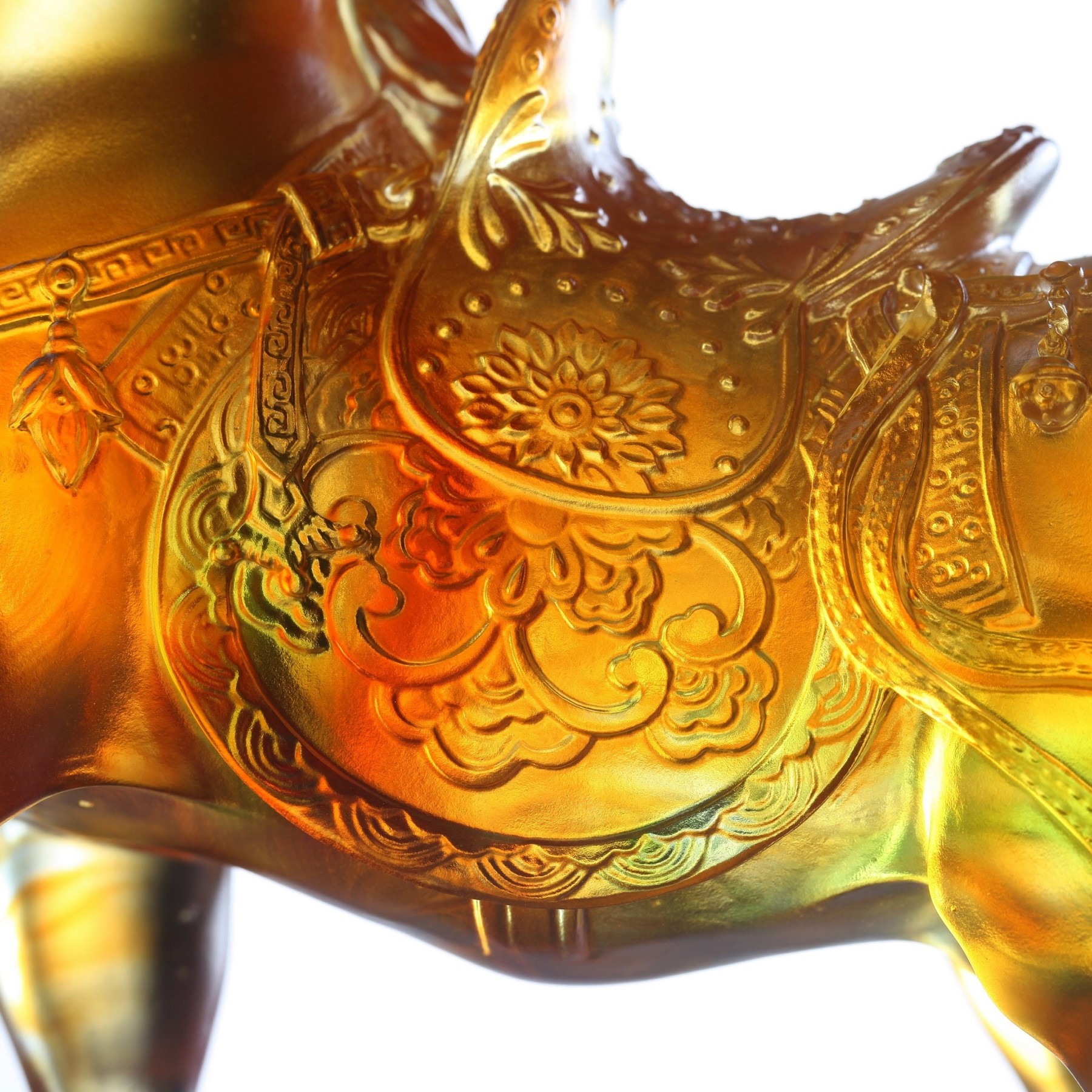 LIULI Crystal Art Horse Sculpture, Exultation