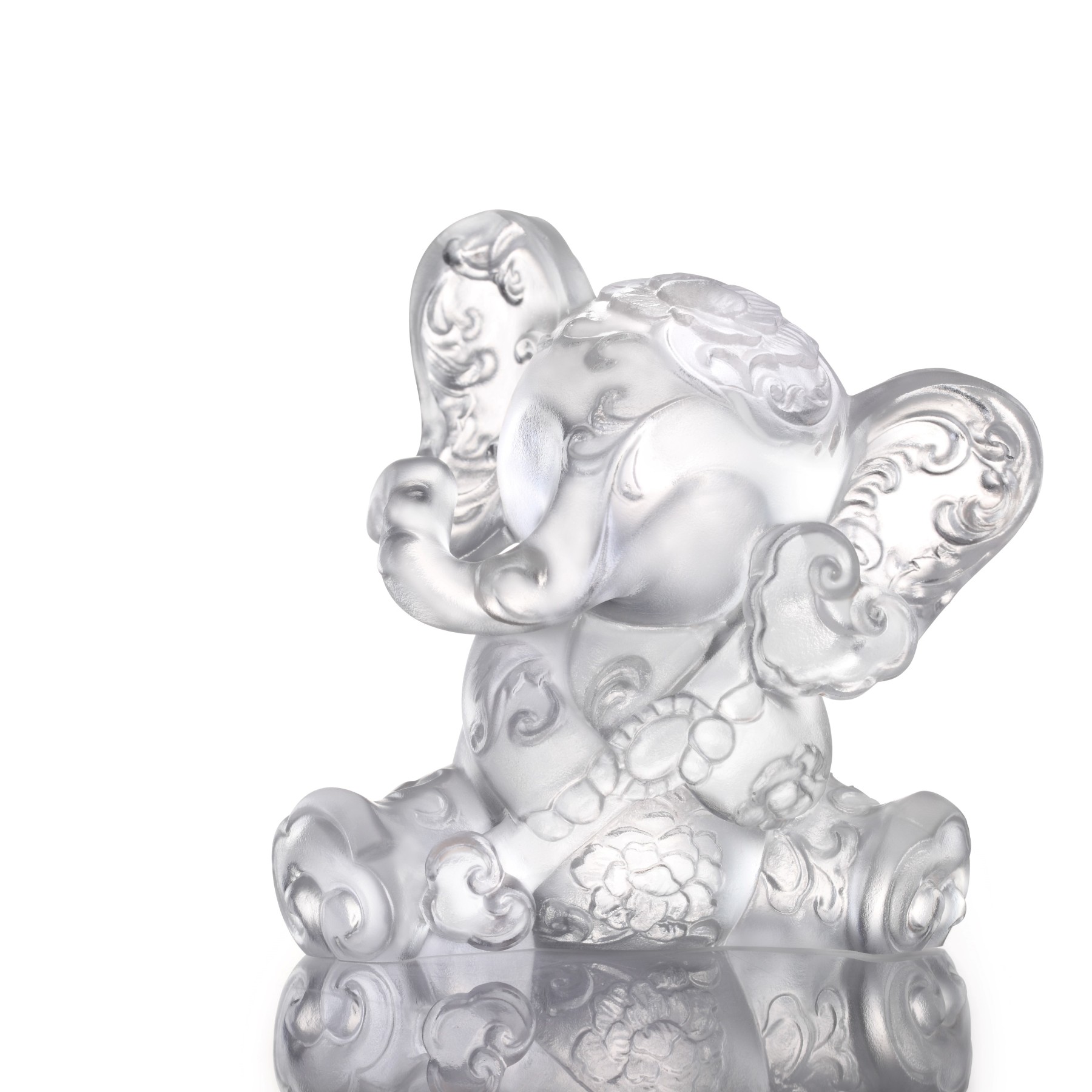 Crystal Animal, Elephant Sculpture, Lucky Little Elephant