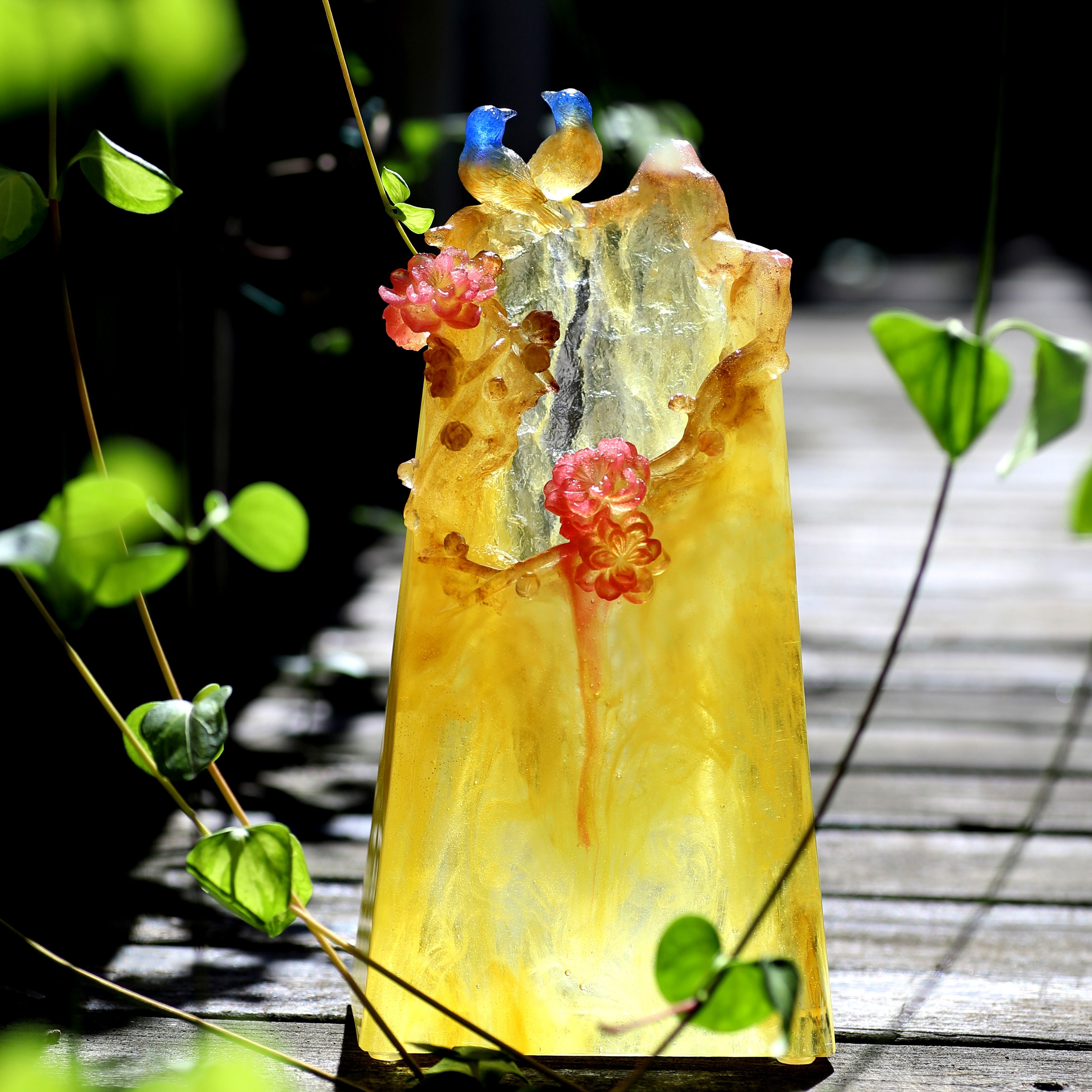 Crystal Flower, Plum Blossom, Mountain In Crimson Bloom