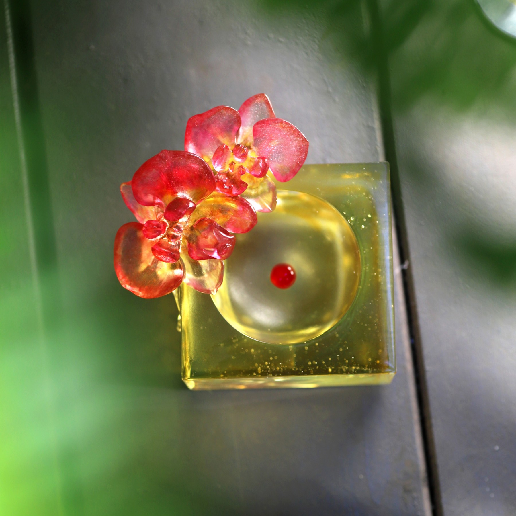 Crystal Flower, Moth Orchid, Red Radiance