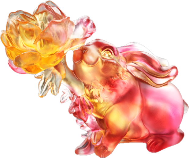 LIULI Crystal Rabbit Zodiac - Lingering Fragrance of Goodness in the Heart