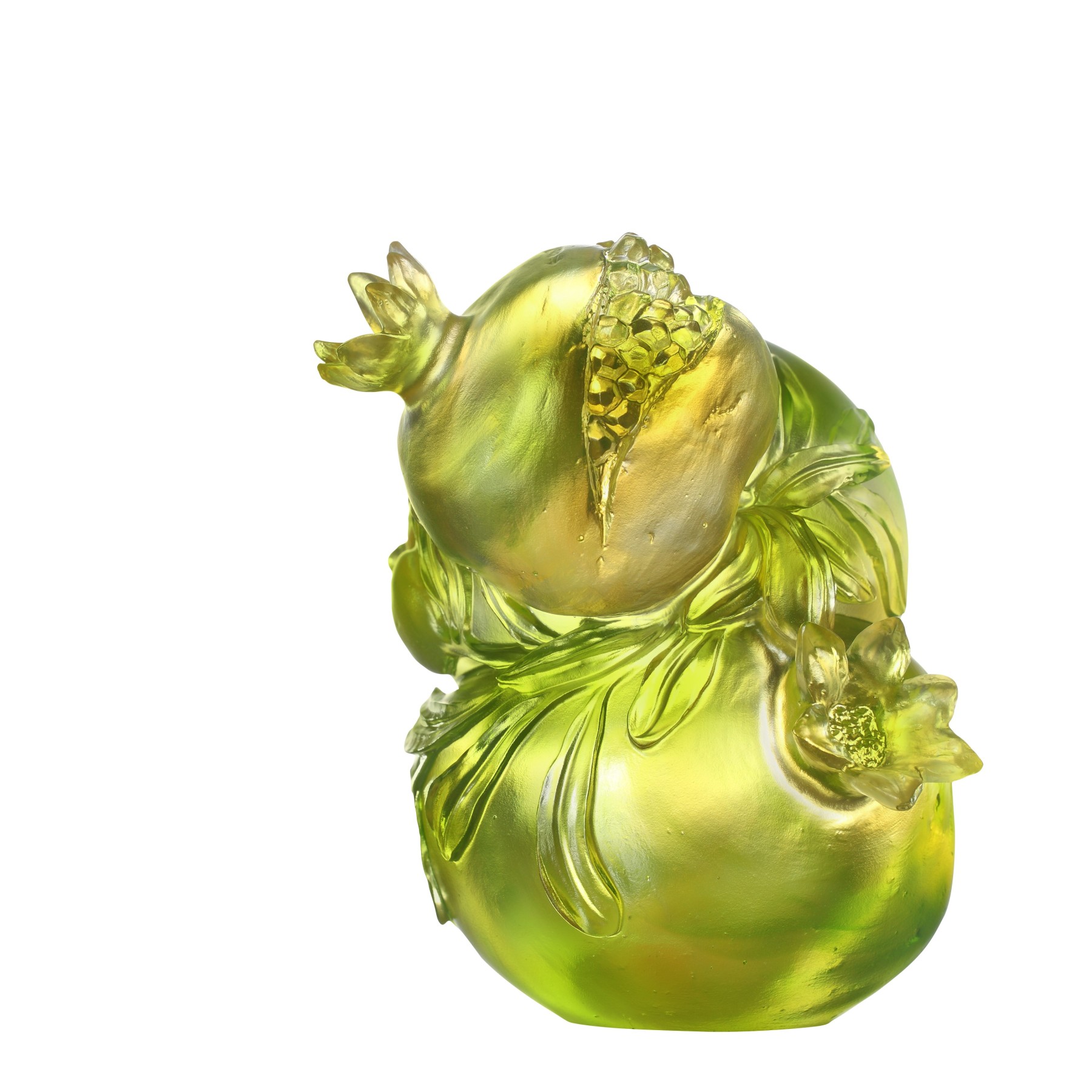 LIULI Crystal Vase, Pen Holder, Fruits, Pomegranate, Talent Conquers All